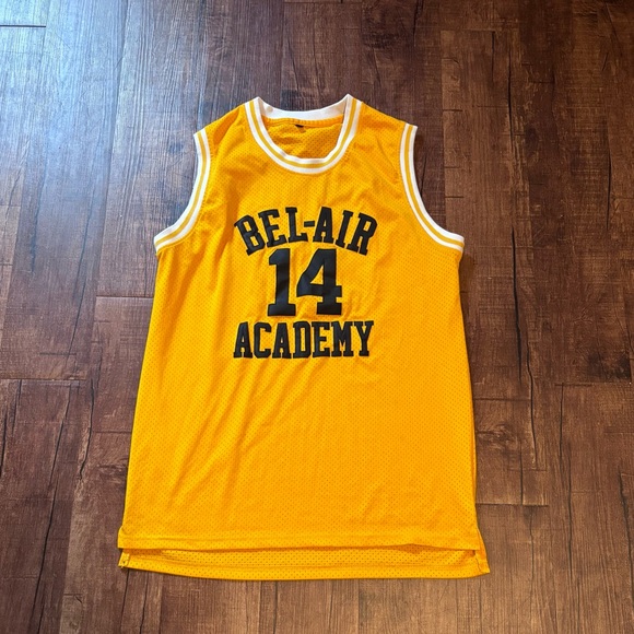Pre-own XL Yellow Bel-Air Academy Basketball Jersey - Picture 1 of 4